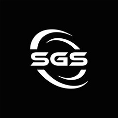 SGS logo. S G S design. White SGS letter. SGS, S G S letter logo design. Initial letter SGS linked circle uppercase monogram logo. S G S letter logo vector design.	