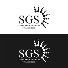 SGS logo. S G S design. White SGS letter. SGS, S G S letter logo design. Initial letter SGS linked circle uppercase monogram logo. S G S letter logo vector design.	