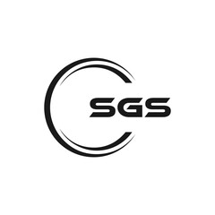 SGS logo. S G S design. White SGS letter. SGS, S G S letter logo design. Initial letter SGS linked circle uppercase monogram logo. S G S letter logo vector design.	