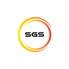 SGS logo. S G S design. White SGS letter. SGS, S G S letter logo design. Initial letter SGS linked circle uppercase monogram logo. S G S letter logo vector design.	