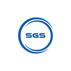 SGS logo. S G S design. White SGS letter. SGS, S G S letter logo design. Initial letter SGS linked circle uppercase monogram logo. S G S letter logo vector design.	