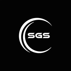 SGS logo. S G S design. White SGS letter. SGS, S G S letter logo design. Initial letter SGS linked circle uppercase monogram logo. S G S letter logo vector design.	