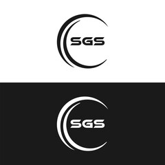SGS logo. S G S design. White SGS letter. SGS, S G S letter logo design. Initial letter SGS linked circle uppercase monogram logo. S G S letter logo vector design.	