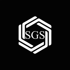 SGS logo. S G S design. White SGS letter. SGS, S G S letter logo design. Initial letter SGS linked circle uppercase monogram logo. S G S letter logo vector design.	