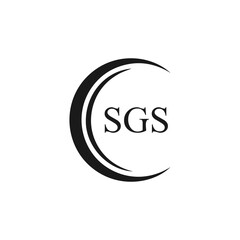 SGS logo. S G S design. White SGS letter. SGS, S G S letter logo design. Initial letter SGS linked circle uppercase monogram logo. S G S letter logo vector design.	