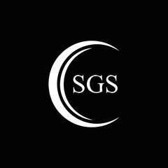SGS logo. S G S design. White SGS letter. SGS, S G S letter logo design. Initial letter SGS linked circle uppercase monogram logo. S G S letter logo vector design.	