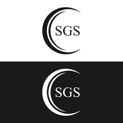 SGS logo. S G S design. White SGS letter. SGS, S G S letter logo design. Initial letter SGS linked circle uppercase monogram logo. S G S letter logo vector design.	