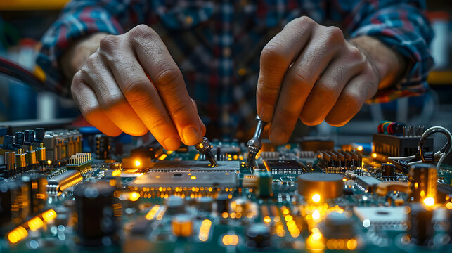 Professional Electrical Engineer Troubleshooting Power Outage - Examining Switchgear Components and Repairing Circuits in Photorealistic Image