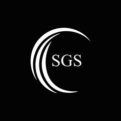SGS logo. S G S design. White SGS letter. SGS, S G S letter logo design. Initial letter SGS linked circle uppercase monogram logo. S G S letter logo vector design.	