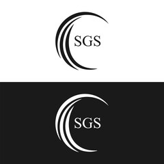 SGS logo. S G S design. White SGS letter. SGS, S G S letter logo design. Initial letter SGS linked circle uppercase monogram logo. S G S letter logo vector design.	