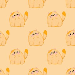 seamless pattern with cats 