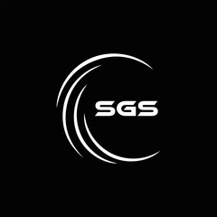 SGS logo. S G S design. White SGS letter. SGS, S G S letter logo design. Initial letter SGS linked circle uppercase monogram logo. S G S letter logo vector design.	