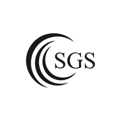 SGS logo. S G S design. White SGS letter. SGS, S G S letter logo design. Initial letter SGS linked circle uppercase monogram logo. S G S letter logo vector design.	