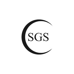 SGS logo. S G S design. White SGS letter. SGS, S G S letter logo design. Initial letter SGS linked circle uppercase monogram logo. S G S letter logo vector design.	