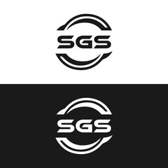 SGS logo. S G S design. White SGS letter. SGS, S G S letter logo design. Initial letter SGS linked circle uppercase monogram logo. S G S letter logo vector design.	