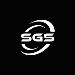 SGS logo. S G S design. White SGS letter. SGS, S G S letter logo design. Initial letter SGS linked circle uppercase monogram logo. S G S letter logo vector design.	