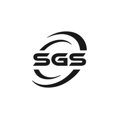 SGS logo. S G S design. White SGS letter. SGS, S G S letter logo design. Initial letter SGS linked circle uppercase monogram logo. S G S letter logo vector design.	