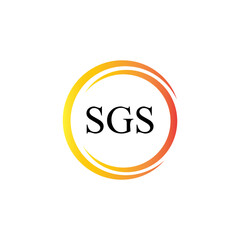 SGS logo. S G S design. White SGS letter. SGS, S G S letter logo design. Initial letter SGS linked circle uppercase monogram logo. S G S letter logo vector design.	