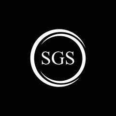 SGS logo. S G S design. White SGS letter. SGS, S G S letter logo design. Initial letter SGS linked circle uppercase monogram logo. S G S letter logo vector design.	