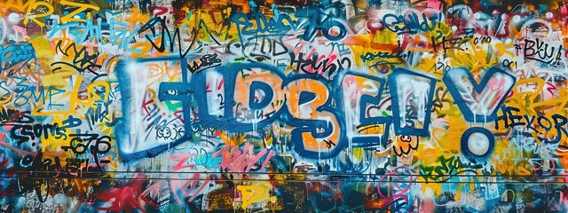grungy artistic messy graffiti wall abstract background, Generative Ai