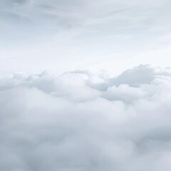 Obraz premium Dense, white fog captured in a highkey minimalist style, creating a blank canvas effect on a clean, simple background