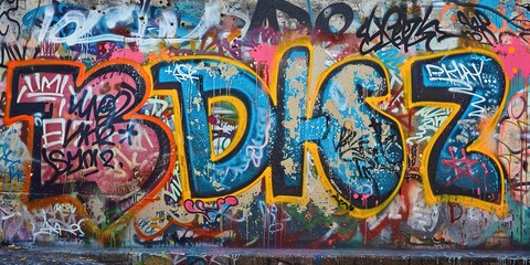 grungy artistic messy graffiti wall abstract background, Generative Ai