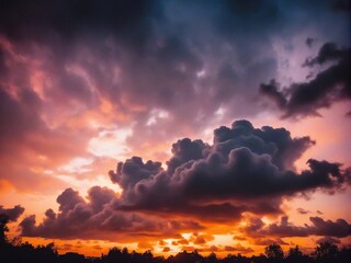 sunset in the clouds