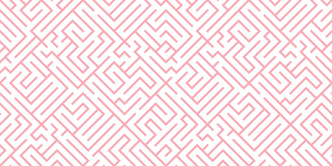 Maze Seamless Pattern Backgrounds. Vector. 迷路のシームレスパターン　背景素材
