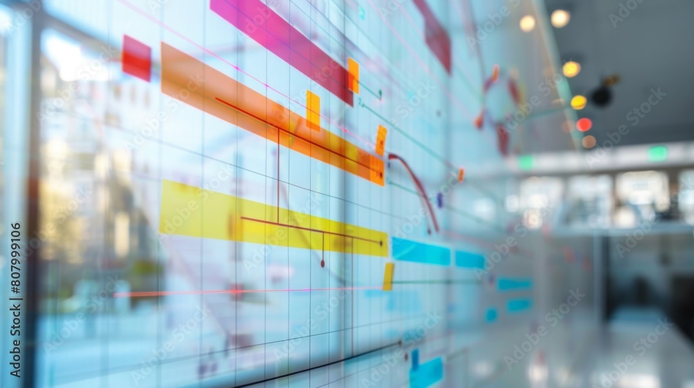Poster A Gantt chart outlining project timelines and milestones, aiding in project management