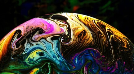 close up liquid paint background vibrant colours