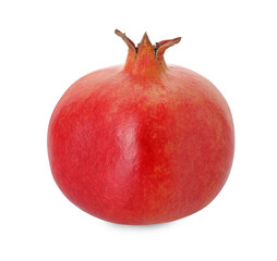 One fresh ripe pomegranate isolated on white