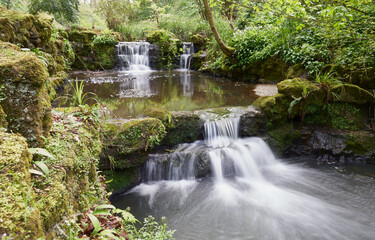 Waterfalls at Peaseholm Park Scarborough Yorkshire