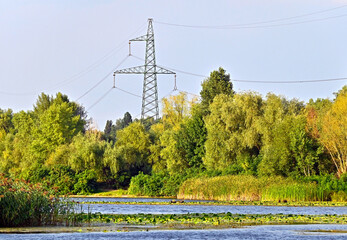 High voltage transmission line in Ukraine
