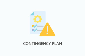 Contingency Plan Vector Icon Or Logo Illustration