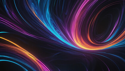 Fototapeta premium Abstract Generative AI Neon Background Wallpaper with Colorful Three-Dimensional Vector Design