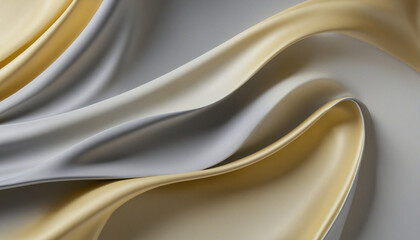 Abstract Background with 3d Mesmerizing Gold and Gray Gradient Silk Fabric