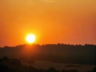 Obraz premium sunset in the mountains