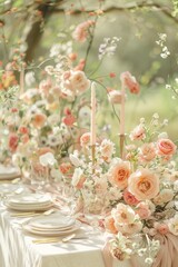 Rustic Elegance, Fine Art Wedding Table Garden Setup