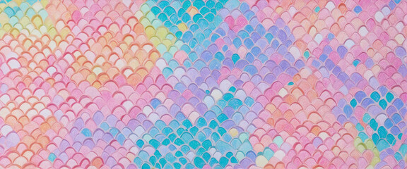 Pastel Rainbow Holographic Mermaid Background