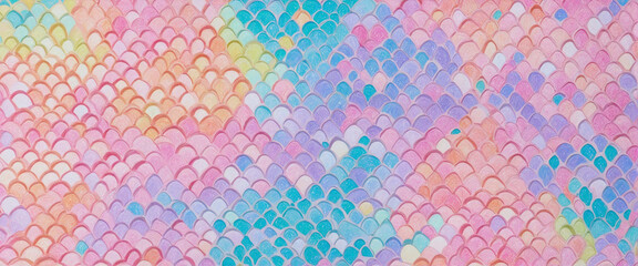  Colorful Pink and Blue Mermaid Pattern Background for Wallpaper 