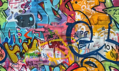 Seamless graffiti texture