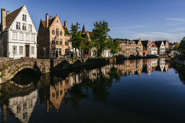 Morning reflexion in Bruges river