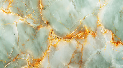 Elegant pale amber  sea foam green marble effect with golden veins capturing the essence of...