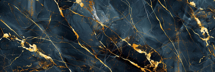 Elegant navy blue  pale gold marble pattern with luxurious golden veining designed to mimic posh stone textures
