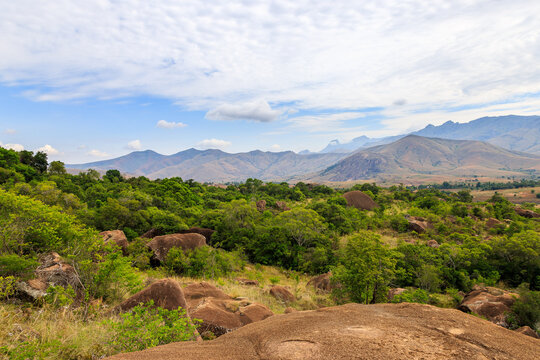 panorama of the andringitra national park in Madagascar