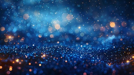 Abstract background with bokeh lights and particles
