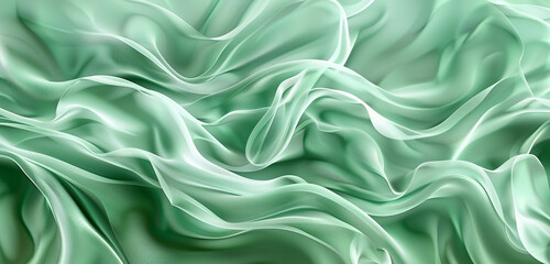 Gentle kelly green waves styled as abstract flames ideal for a natural soothing background