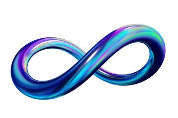 3d render, infinity symbol, icon, web, futuristic icon, 3d model, volumetric infinity symbol, color shimmer, decoration for website, motion design © Elizabeth