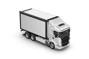 Truck Camion Mockup: 3D Rendering on Isolated Background