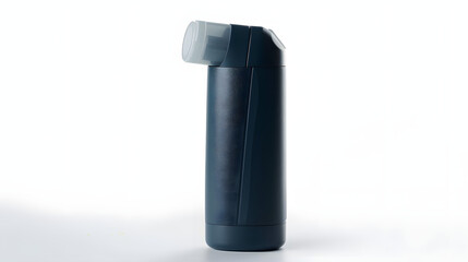 Portable asthma inhaler device on white background - obrazy, fototapety, plakaty